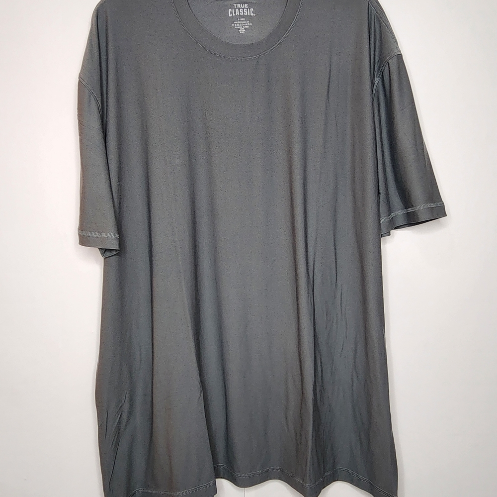 True Classic Mens Solid Tee in Grey, Size XL, New Without Tags